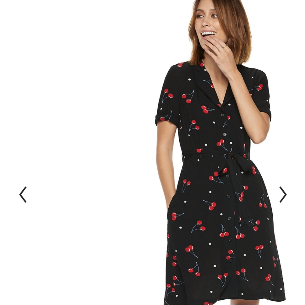 POPSUGAR Women's button down, cherry print dress